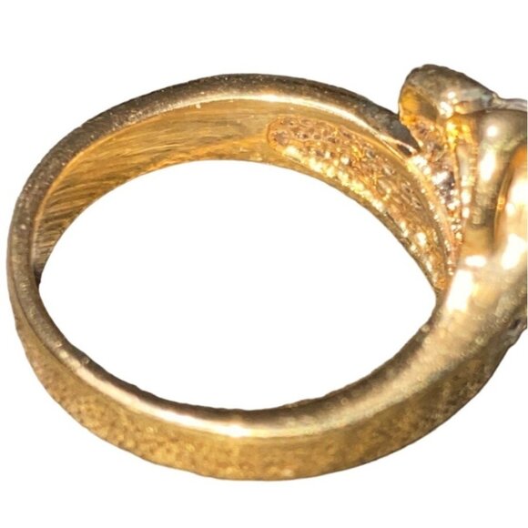 Ring 6 Gold Plated CZ Cubic Zirconia Baguette Women - Picture 7 of 7